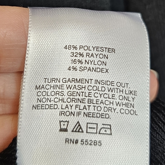 Express Women's Ribbed Black Long Sleeve Ruffle Cropped Sweater XS NWOT - Picture 5 of 5